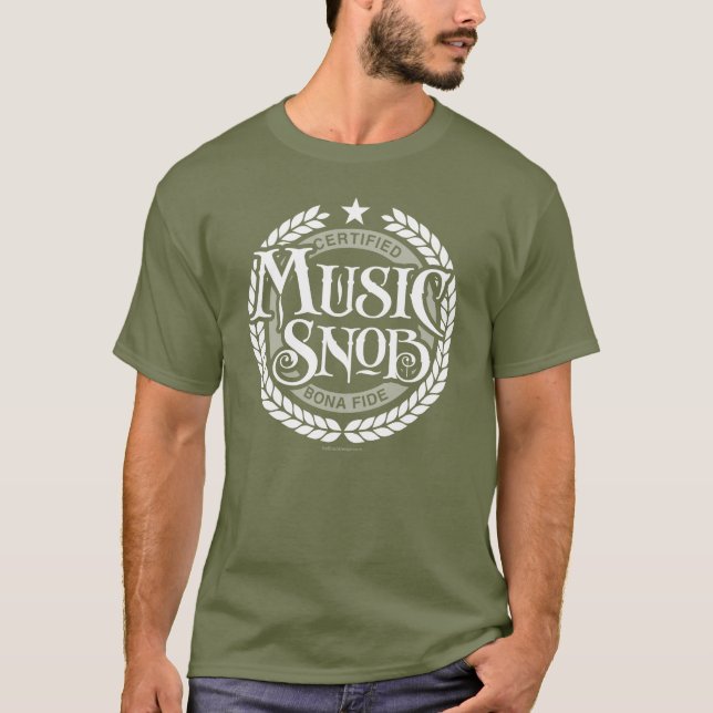 Camiseta Snob de música - amante de la música divertida (Anverso)