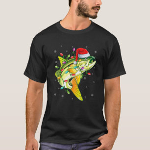Camiseta Snook Fish Xmas Gorra de la luz de renos Snook Chr