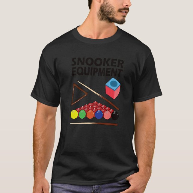 Camiseta Snooker equipment for pool and snooker players (Anverso)