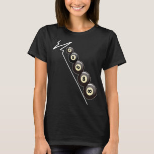 Camiseta Snooker Heartbeat Rate ECG 8Ball Pool Billia