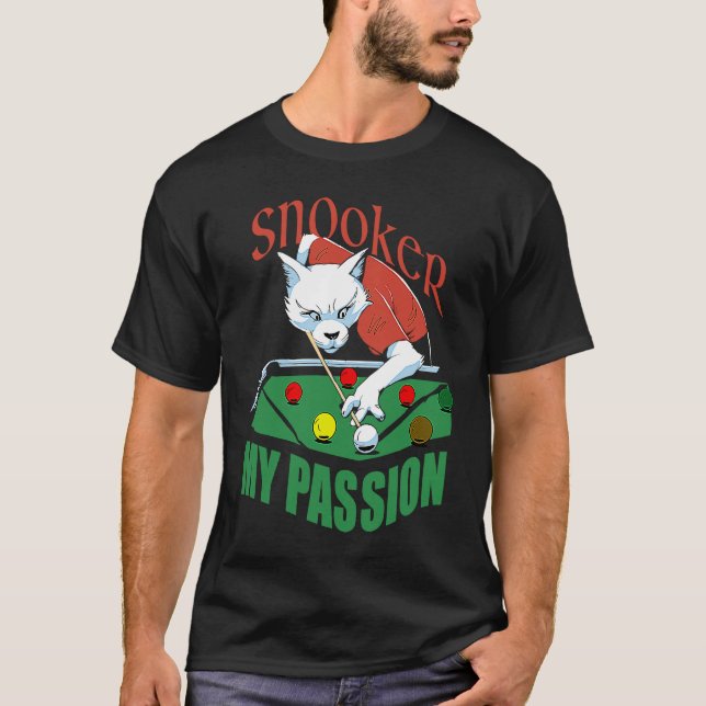 Camiseta Snooker my passion billiard player design snooker (Anverso)