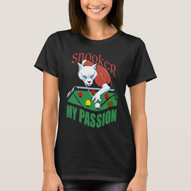 Camiseta Snooker my passion billiard player design snooker (Anverso)