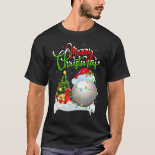 Camiseta Snooker Sports Xmas Decoración Santa Snooker Chr