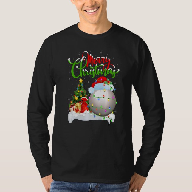 Camiseta Snooker Sports  Xmas Decoration Santa Snooker Chri (Anverso)