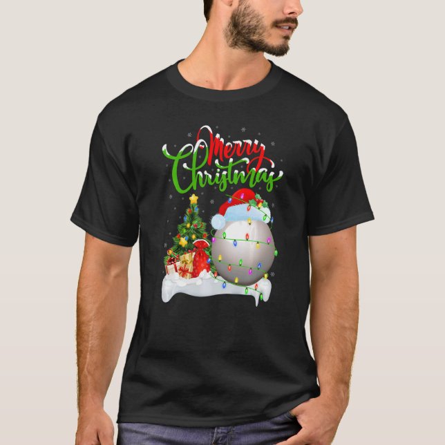 Camiseta Snooker Sports  Xmas Decoration Santa Snooker Chri (Anverso)
