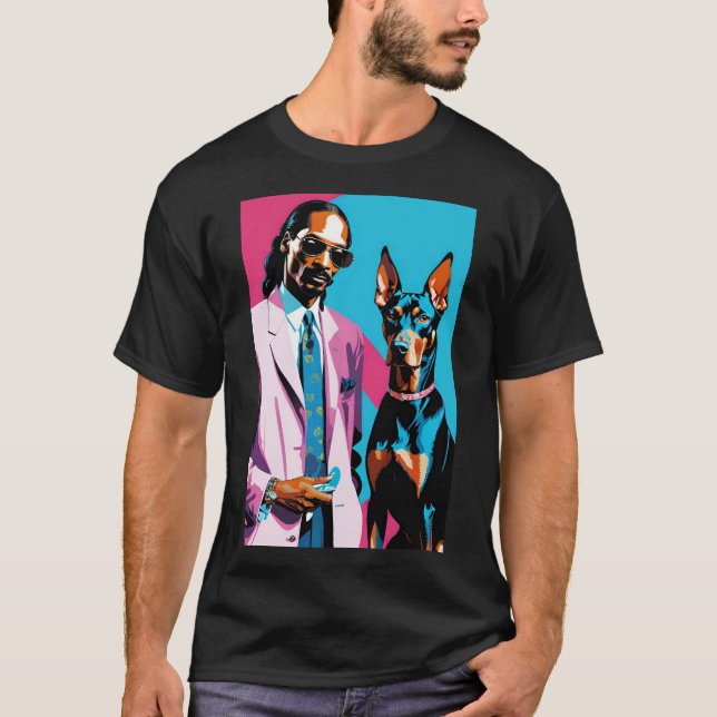 Camiseta Snoop Dog y Doberman Duo (Anverso)