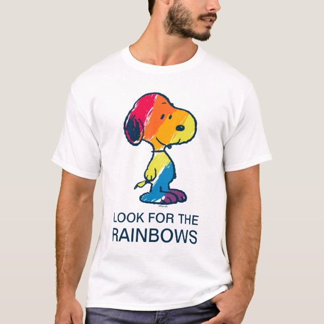 Camiseta Snoopia arcoiris (Anverso)