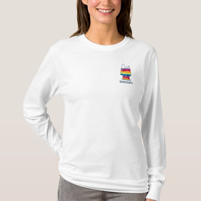 Camiseta Snoopy | Casa de perros arco iris (Anverso)