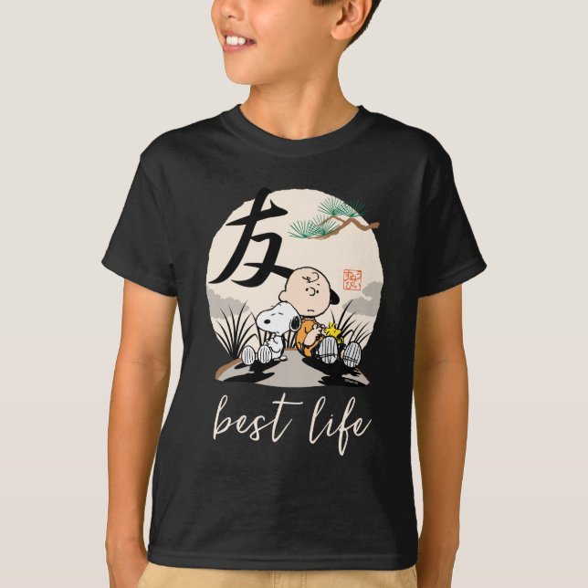 Camiseta Snoopy, Charlie Brown y Woodstock - Amigo (Anverso)