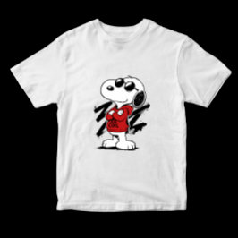 Camiseta Snoopy Joe Cool Estilo Dibujo a Mano Cartoon