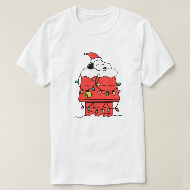 Camiseta snoopy sleeping on winter (Diseño del anverso)
