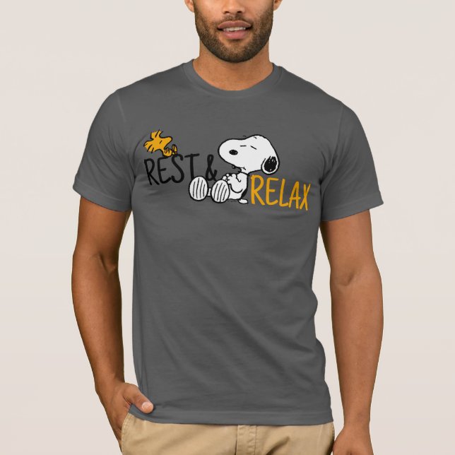 Camiseta Snoopy & Woodstock | Días perezosos (Anverso)