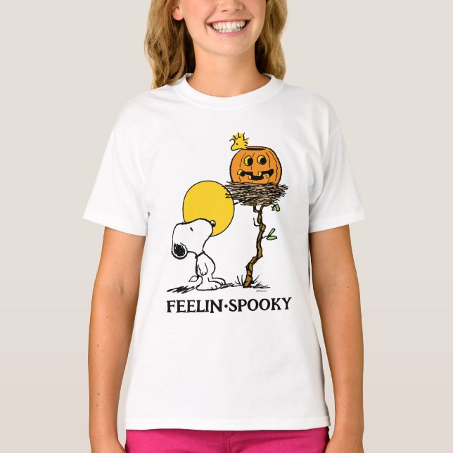 Camiseta Snoopy & Woodstock Nest con Jack O' Lantern (Anverso)