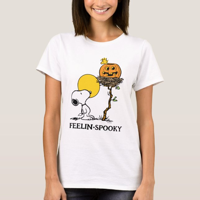 Camiseta Snoopy & Woodstock Nest con Jack O' Lantern (Anverso)