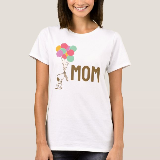 Camiseta Snoopy y los globos | Soy la mamá (Anverso)