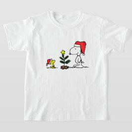 Camiseta snoopy y woodstock navideños clásicos