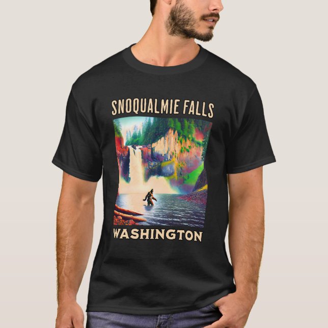 Camiseta Snoqualmie Falls Washington Shirt, Sasquatch (Anverso)