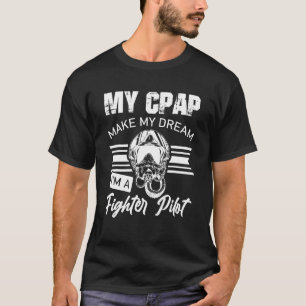 Camiseta Snoring Cpap Como Aviación Piloto De Combate