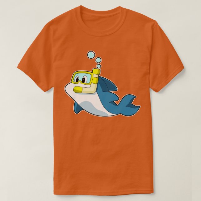 Camiseta Snorkel de natación de delfines (Diseño del anverso)