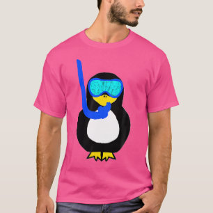 Camiseta Snorkel Penguin Snorkel Bird Scuba Diver