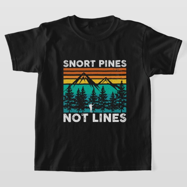 Camiseta Snort Pines No Lineas Gracioso Camping Senderismo  (Distribución)