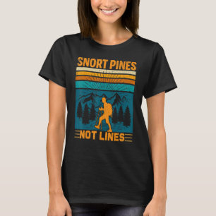 Camiseta Snort Pines, No Líneas, Gráfico De Viaje De Sender