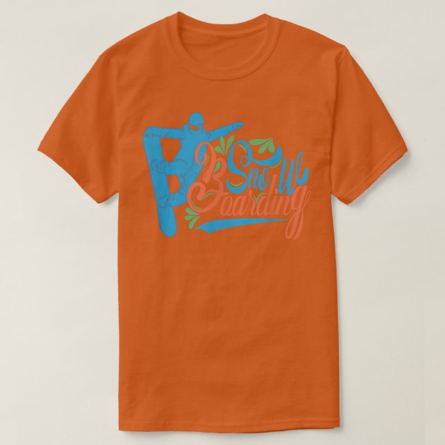Camiseta Snow Boarding Skiing Snow accessories Art  (Diseño del anverso)
