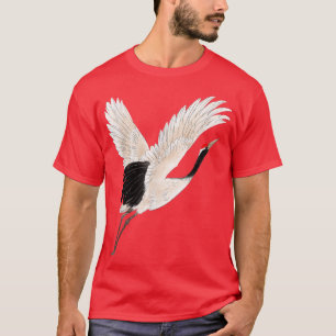 Camiseta Snow Crane Big Bird Flying Shan Shui Graphic