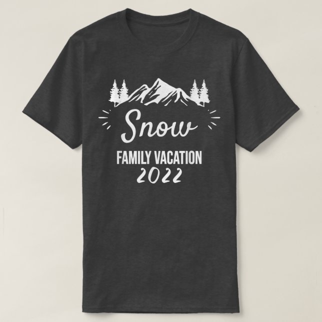 Camiseta SNOW Family Vacation Camping Group Trip Mountain 2 (Diseño del anverso)