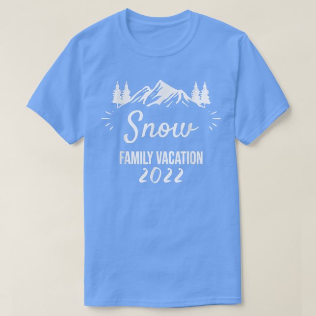 Camiseta SNOW Family Vacation Camping Group Trip Mountain 2 (Diseño del anverso)