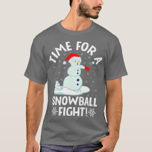 Camiseta Snow Fight Snowball Going To The Kid Funny Snowbal