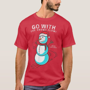 Camiseta Snow Flowing This Christmas Funny Skiing Snowmen