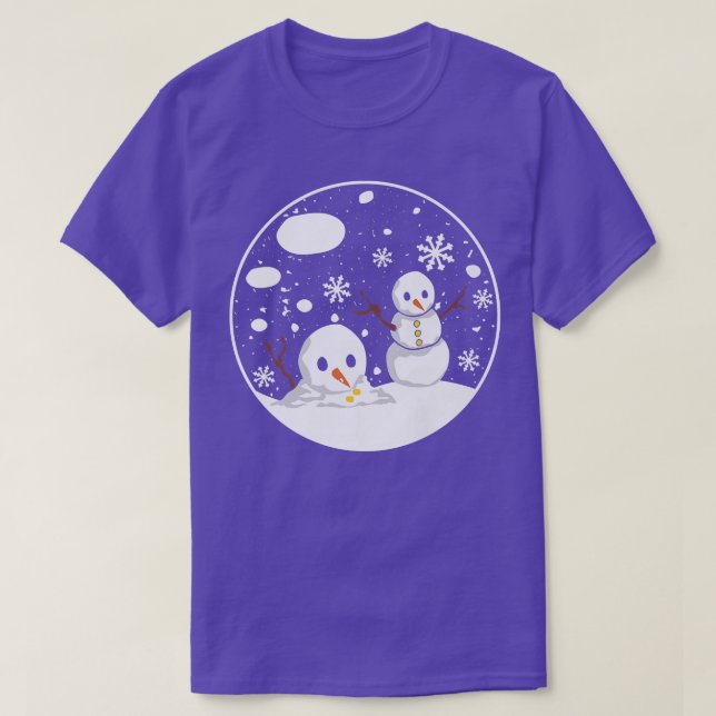 Camiseta Snow Globe With Snowman Funny Pregnancy Reveal Mot (Diseño del anverso)
