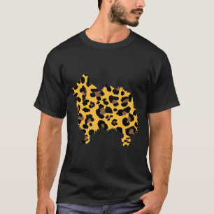 Camiseta Snow Leopard Pomeranian Dog Print Pom Dog