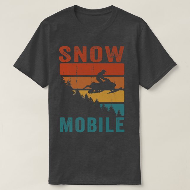 Camiseta Snow Mobile Racing Vintage Snowmobiling Snowmobile (Diseño del anverso)