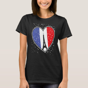 Camiseta Snow Paris Winter Torre Eiffel France Snowflakes F
