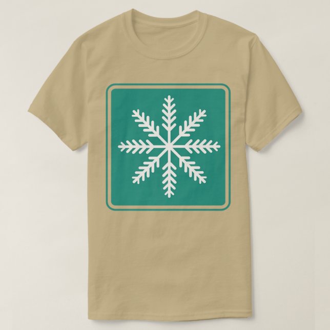 Camiseta Snow Road Warning Sign  (Diseño del anverso)