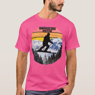 Camiseta Snow Ski Smugglers Notch Skiing Fields Vermont Ame