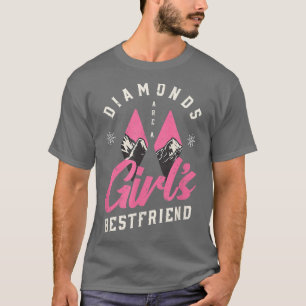 Camiseta Snow Skiing Women's Diamond Girl's Best Friend Win