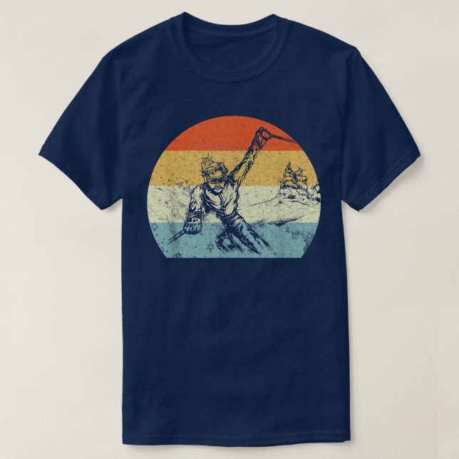 Camiseta Snow Sking Vintage Retro Snow Skier  (Diseño del anverso)
