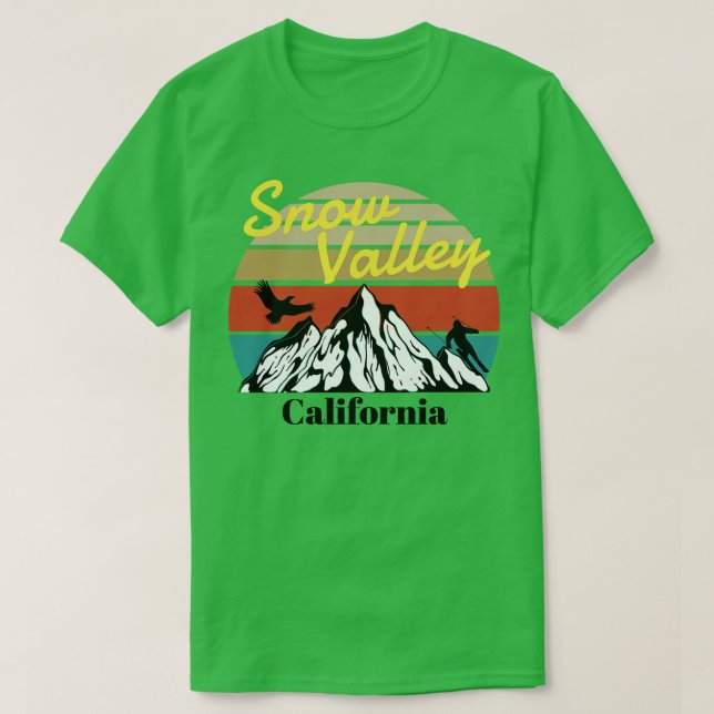 Camiseta Snow Valley ski California 1 (Diseño del anverso)