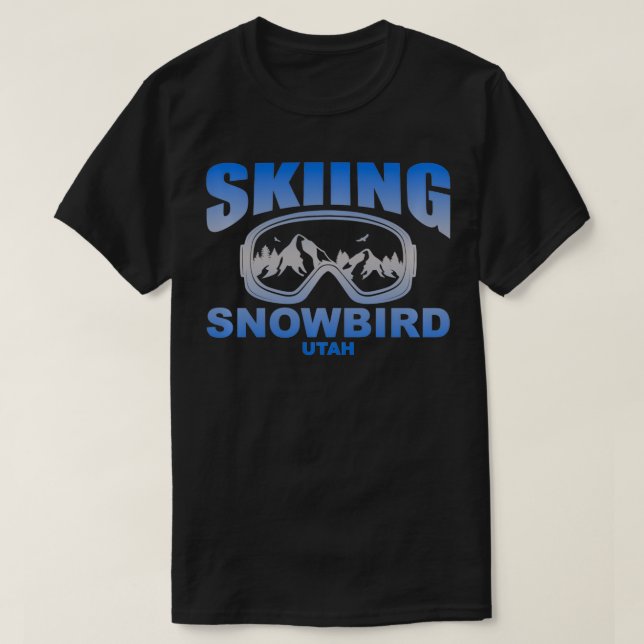 Camiseta Snowbird Utah con gafas de esquí (Diseño del anverso)
