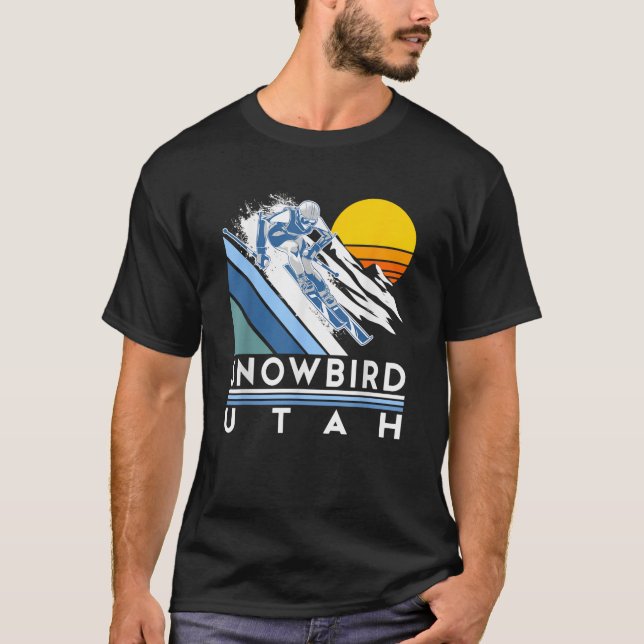 Camiseta Snowbird Utah Esquí Retro  (Anverso)