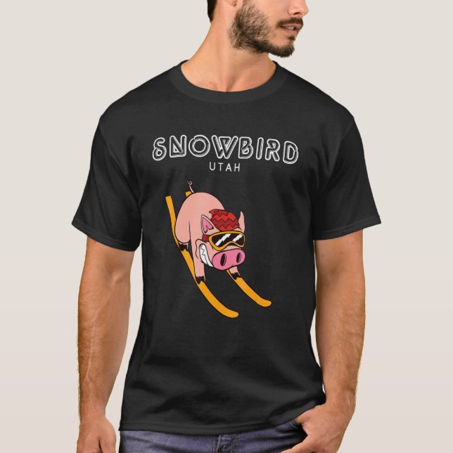 Camiseta Snowbird Utah Pig Ski (Anverso)