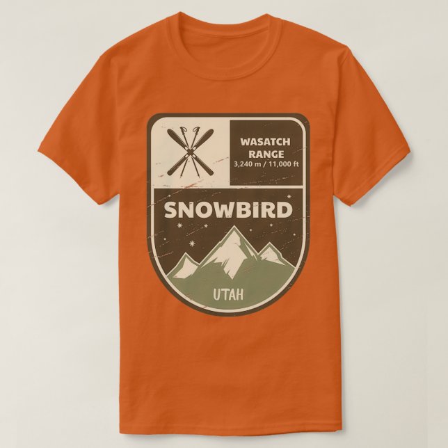 Camiseta Snowbird Wasatch Range Utah (Diseño del anverso)