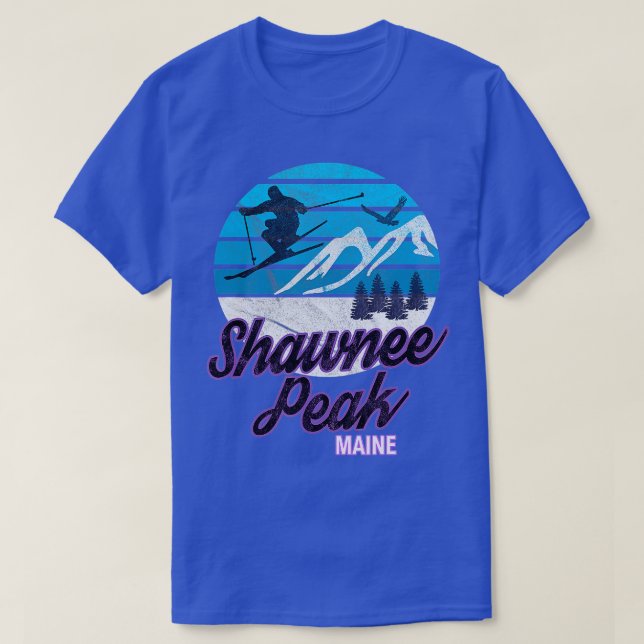 Camiseta Snowboar, estación de esquí Shawnee Peak Bridgton  (Diseño del anverso)