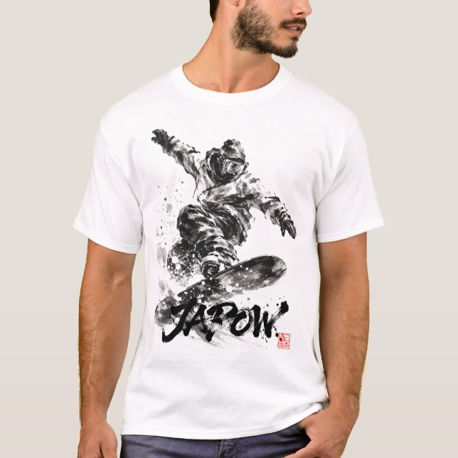 Camiseta Snowboard Brush Art - Snowboarder Light (Anverso)