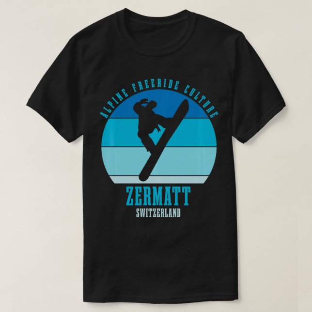 Camiseta Snowboard Culture Zermatt Suiza 1 (Diseño del anverso)