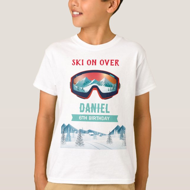 Camiseta Snowboard de esquí personalizado (Anverso)