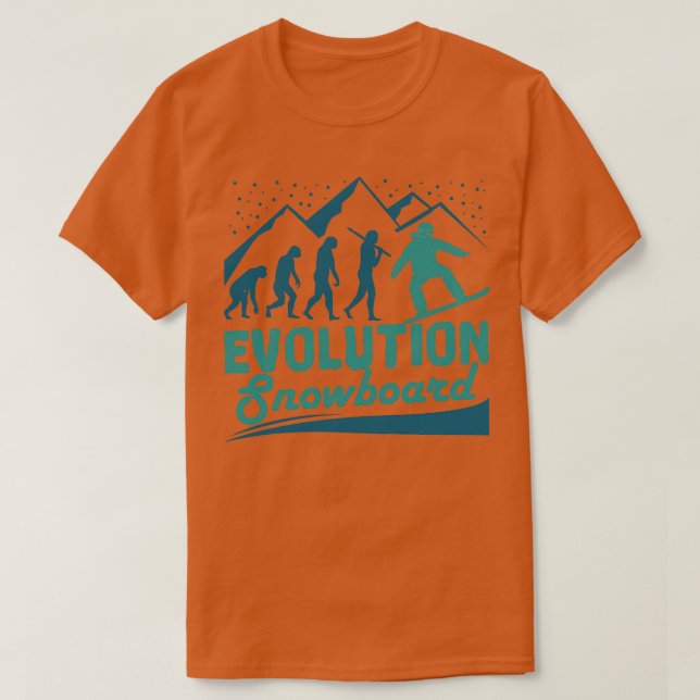 Camiseta Snowboard de evolución (Diseño del anverso)